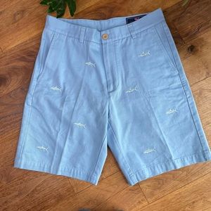 Vineyard Vines Light Blue Fish Embroidered Breaker Shorts